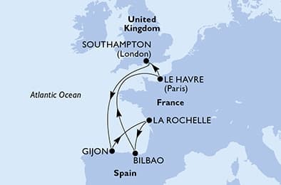 7 nights North European cruise on MSC Meraviglia
from 🇬🇧 Southampton