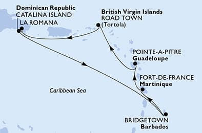 7 nights Caribbean cruise on MSC Opera
from 🇩🇴 La Romana