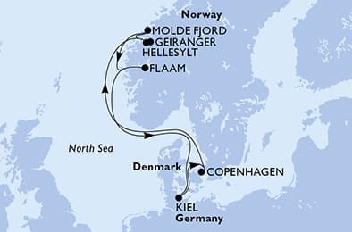 7 nights North European cruise on MSC Euribia
from 🇩🇪 Kiel