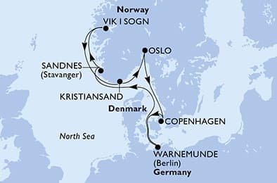 7 nights North European cruise on MSC Splendida
from 🇩🇪 Rostock (Berlin)