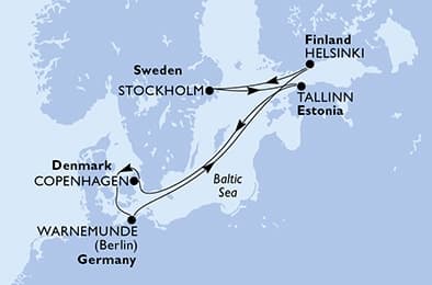 7 nights North European cruise on MSC Splendida
from 🇩🇰 Copenhagen