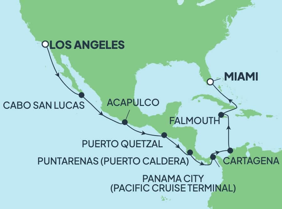 16 nights Panama canal cruise on Norwegian Bliss
from ๐บ๐ธ Los Angeles to ๐บ๐ธ Miami