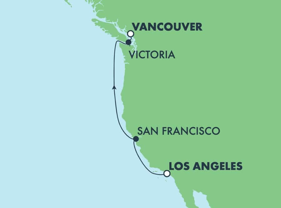 6 nights North west American cruise on Norwegian Encore
from ๐บ๐ธ Los Angeles to ๐จ๐ฆ Vancouver