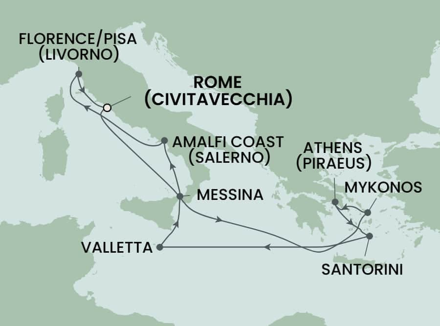 10 nights Mediterranean cruise on Norwegian Epic
from ๐ฎ๐น Civitavecchia