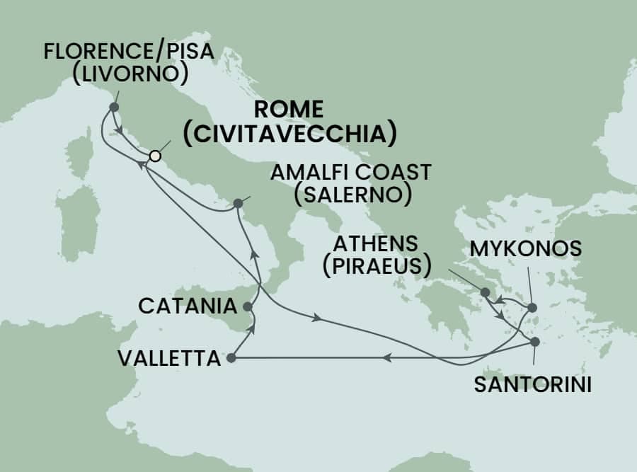 10 nights Mediterranean cruise on Norwegian Epic
from ๐ฎ๐น Civitavecchia