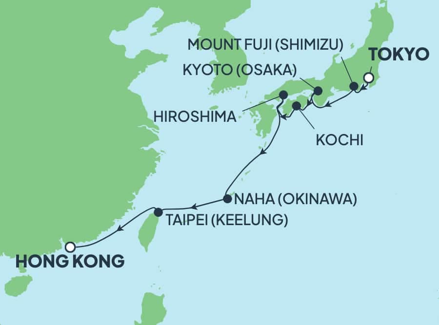 10 nights Asian cruise on Norwegian Jade
from ๐ฏ๐ต Tokushima to ๐ญ๐ฐ Hong Kong