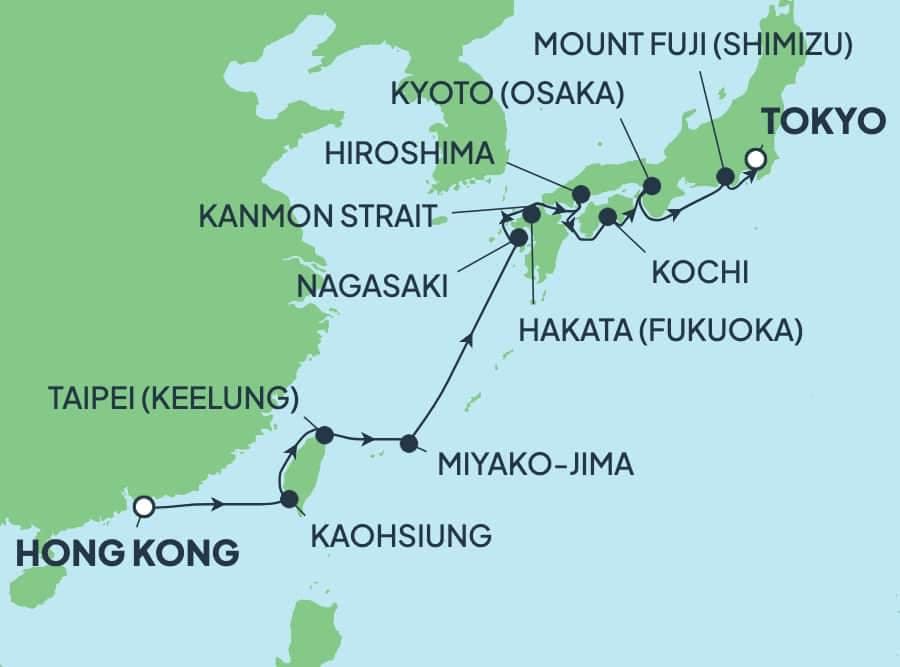 11 nights Asian cruise on Norwegian Jade
from ๐ญ๐ฐ Hong Kong to ๐ฏ๐ต Tokushima