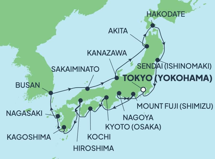 14 nights Asian cruise on Norwegian Jade
from ๐ฏ๐ต Yokohama