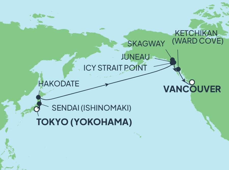 15 nights Extraordinary cruise on Norwegian Jade
from ๐ฏ๐ต Yokohama to ๐จ๐ฆ Vancouver