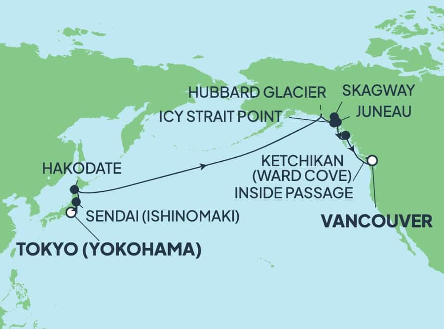 16 nights Alaskan cruise on Norwegian Jade
from ๐ฏ๐ต Yokohama to ๐จ๐ฆ Vancouver