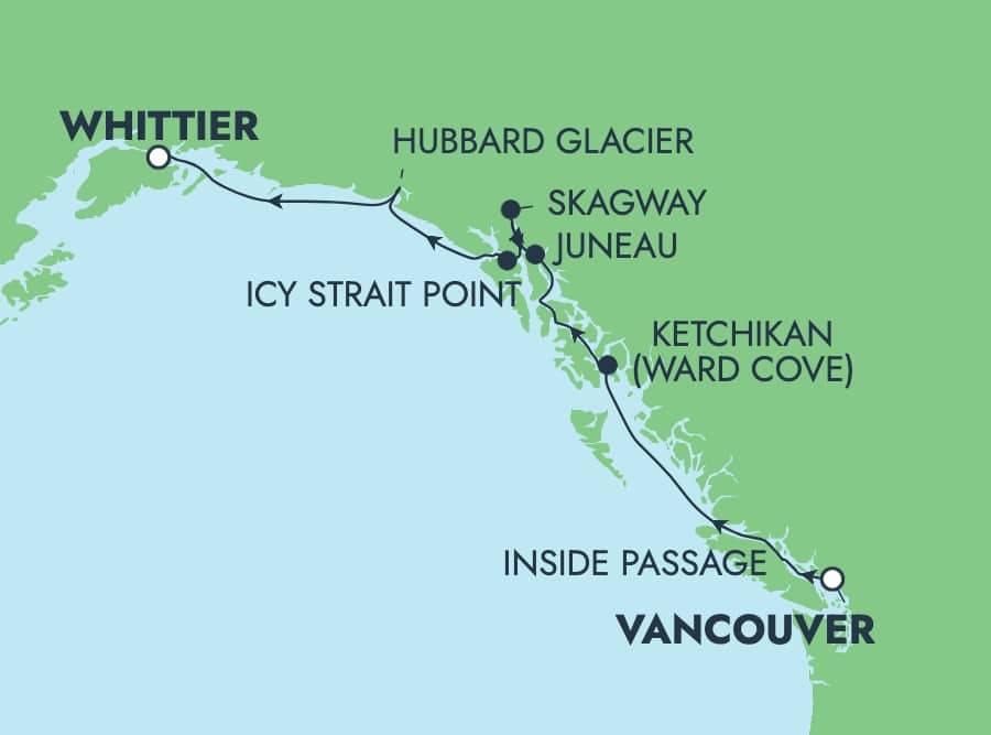 7 nights Alaskan cruise on Norwegian Jade
from ๐จ๐ฆ Vancouver to ๐บ๐ธ Whittier