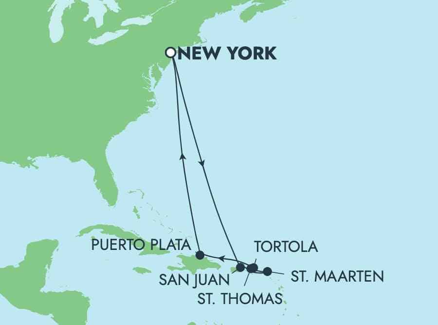 10 nights Caribbean cruise on Norwegian Escape
from ๐บ๐ธ New York