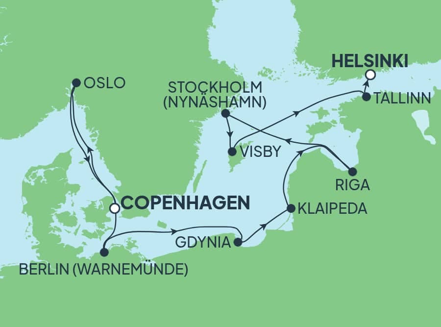 10 nights North European cruise on Norwegian Jewel
from ๐ฉ๐ฐ Copenhagen to ๐ซ๐ฎ Helsinki