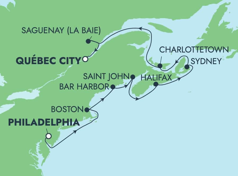 11 nights North East American cruise on Norwegian Jewel
from ๐บ๐ธ Philadelphia to ๐จ๐ฆ Quebec