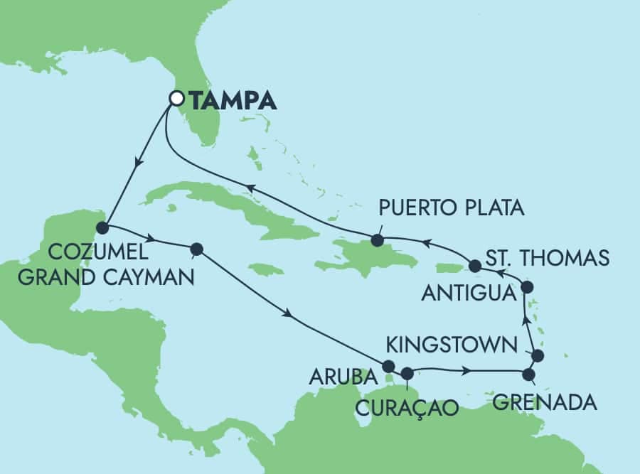 8 nights Caribbean cruise on Norwegian Gem
from ๐บ๐ธ Tampa