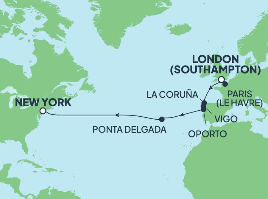 14 nights Transatlantic cruise on Norwegian Jewel
from ๐ฌ๐ง Southampton to ๐บ๐ธ New York
