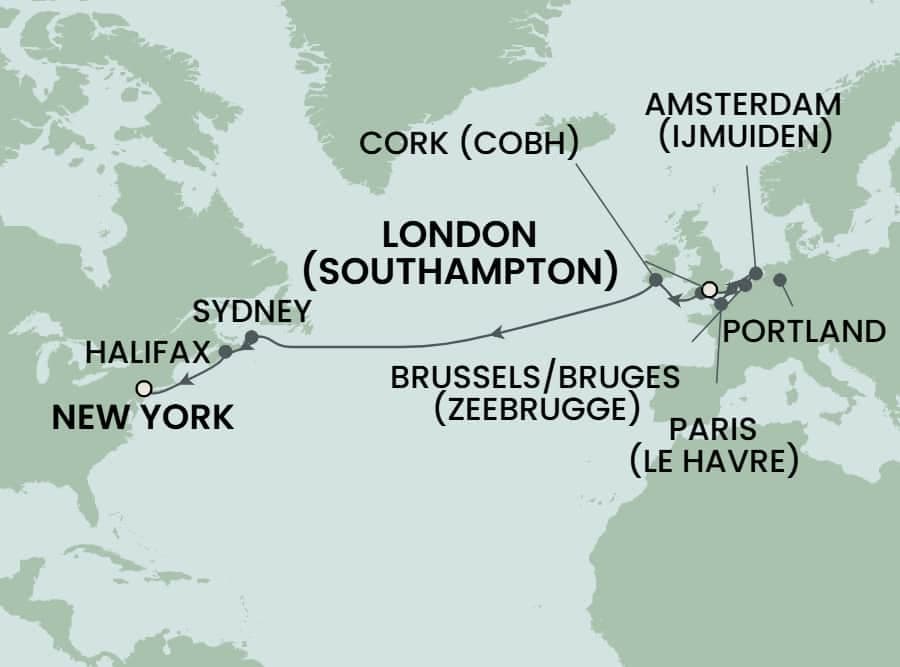 14 nights Transatlantic cruise on Norwegian Prima
from ๐ฌ๐ง Southampton to ๐บ๐ธ New York