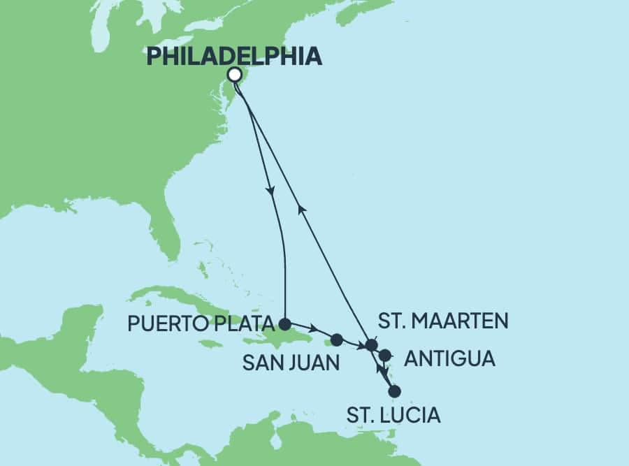 11 nights Caribbean cruise on Norwegian Pearl
from ๐บ๐ธ Philadelphia