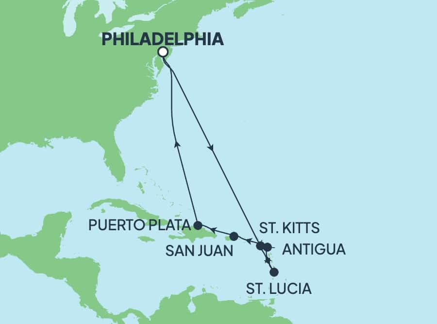 11 nights Caribbean cruise on Norwegian Pearl
from 🇺🇸 Philadelphia