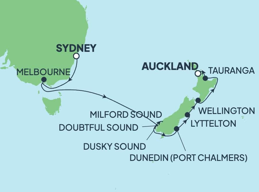 11 nights Australian cruise on Norwegian Spirit
from ๐ฆ๐บ Sydney to ๐ณ๐ฟ Auckland