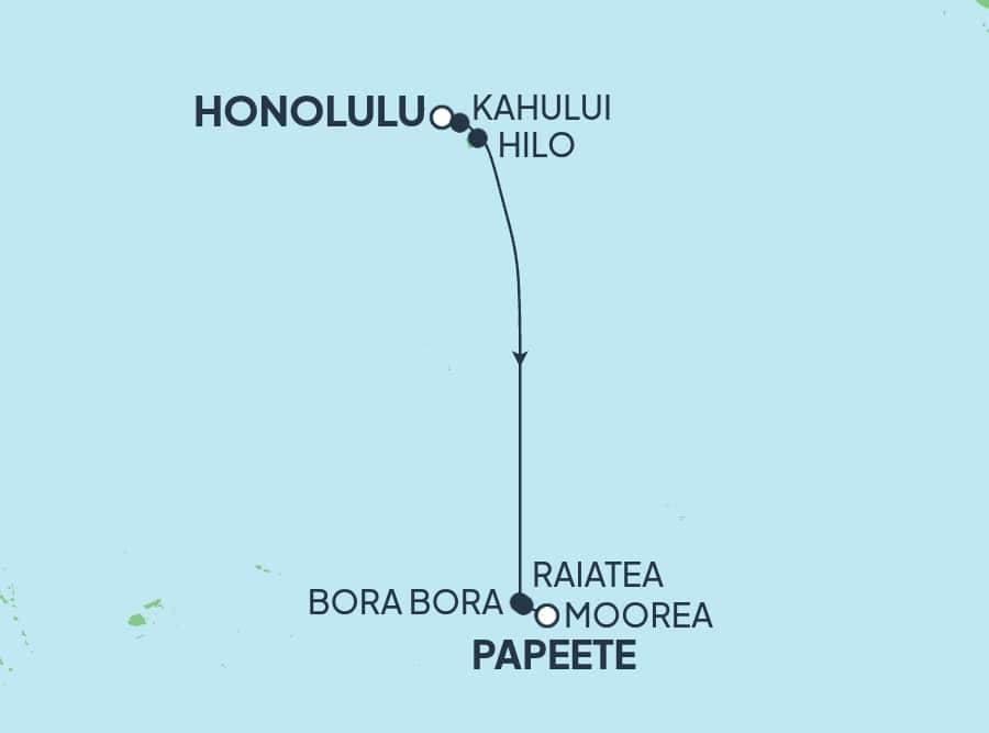 11 nights Hawaiian cruise on Norwegian Spirit
from ๐บ๐ธ Honolulu to ๐ต๐ซ Papeete