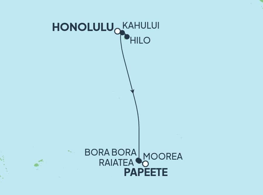 12 nights Hawaiian cruise on Norwegian Spirit
from ๐บ๐ธ Honolulu to ๐ต๐ซ Papeete