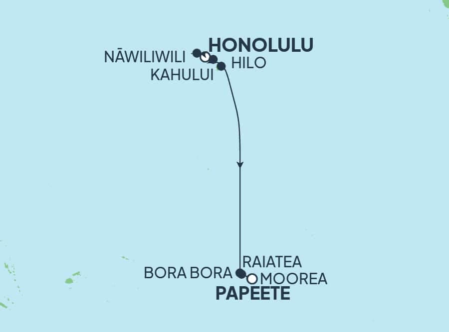 12 nights Hawaiian cruise on Norwegian Spirit
from ๐บ๐ธ Honolulu to ๐ต๐ซ Papeete