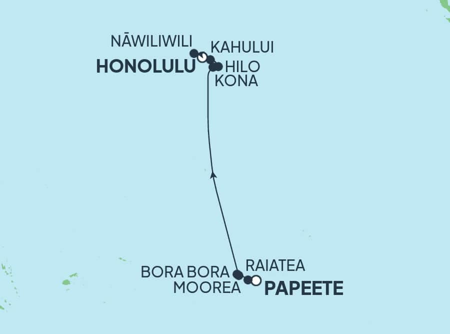 13 nights Hawaiian cruise on Norwegian Spirit
from ๐ต๐ซ Papeete to ๐บ๐ธ Honolulu