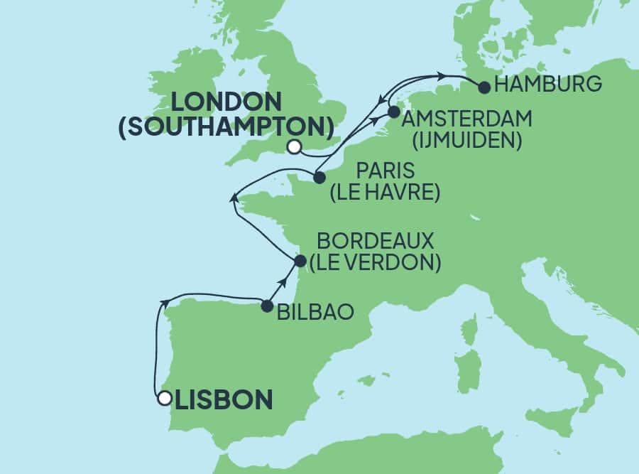 11 nights North European cruise on Norwegian Star
from ๐ต๐น Lisbon to ๐ฌ๐ง Southampton